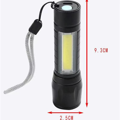Waterproof T6 COB LED Tactical USB Rechargeable 3 Modes Camping Lantern Portable  Zoomable Flashlight Torch Lamp Focus Light