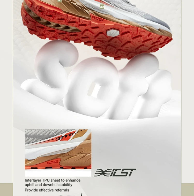 361 Degrees Yushan PRO Men Running Shoes Durable Hiking Cushioning Breathable Non-slip Outdoor Jogging Male Sneakers 672522250