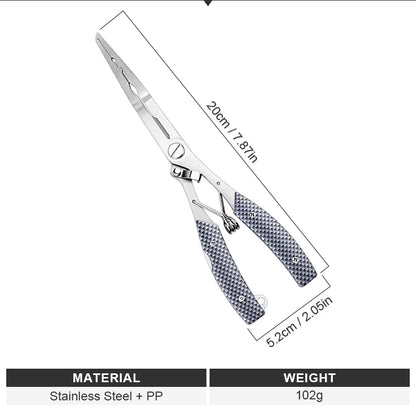 Shawto Aluminium Alloy Fishing Gripper Professional Fishing Lip Grabber Tool Fish Scissors Clip Fish Control Tackle Pliers Gear