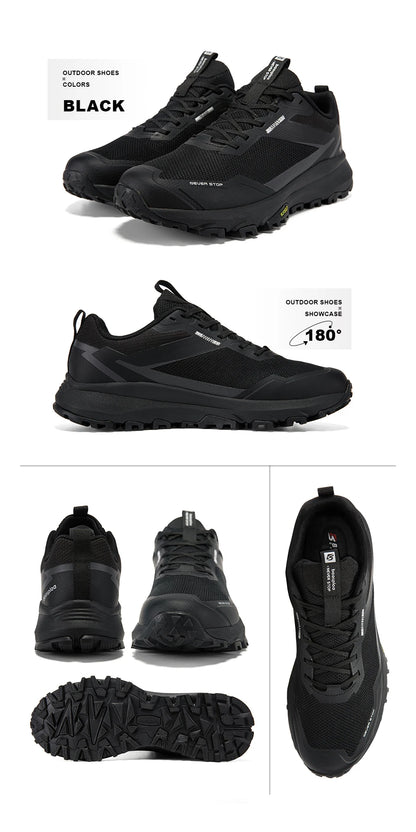 Bassploa Men Hiking Shoes New Fashion Lightweight Outdoor Sneakers Men Walking Shoes Comfort Non-Slip Wear Resistant Outdoor