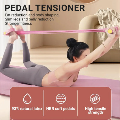 6-Tube Resistance Band Multi Function Tension Rope Fitness Bands 6-Tube Elastic Yoga Pedal Puller For Sports Exercises At Gym