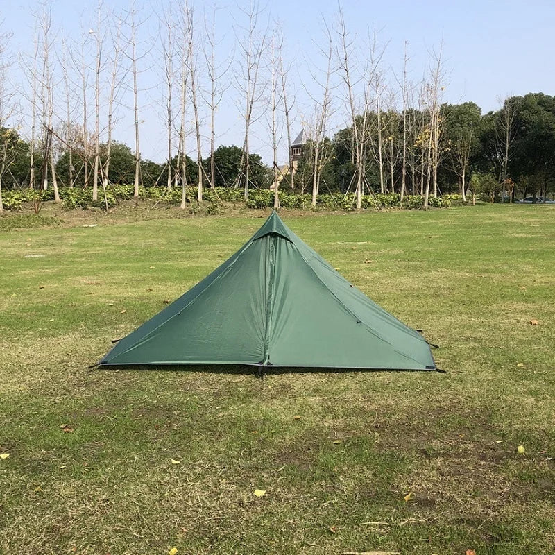 1 Person Hiking Camping Tent Ultralight Rodless Pyramid Tent 4 Season Backpack Tent Outdoor Waterproof Awnings Sun Shlelter Tent