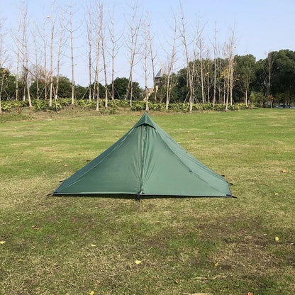 1 Person Hiking Camping Tent Ultralight Rodless Pyramid Tent 4 Season Backpack Tent Outdoor Waterproof Awnings Sun Shlelter Tent