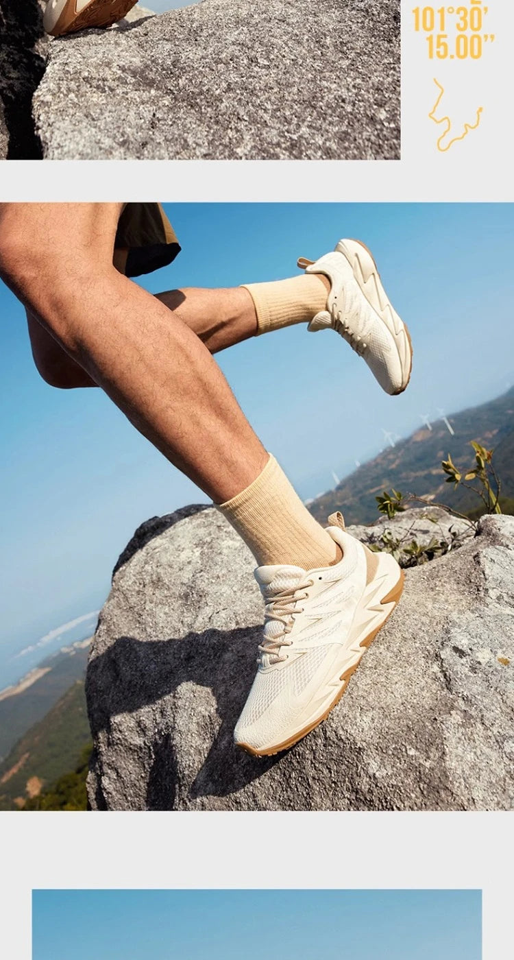 361 Degrees Yushan 2.0 Men Running Shoes New Leather Hiking Cushioning Light Breathable Outdoor Jogging Male Sneakers 672512234