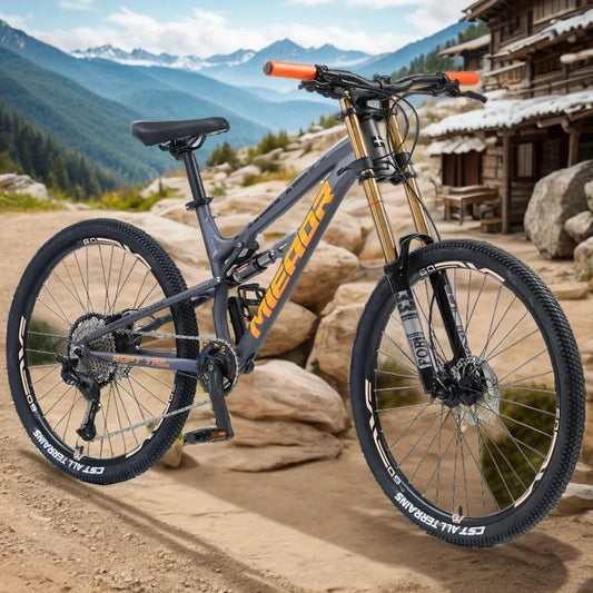 26 inch soft tail mountain bike  air pressure shock absorption outdoor bicycle 11-speed MTB oil brake downhill off-road racing