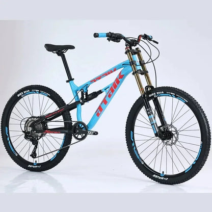 26 inch soft tail mountain bike  air pressure shock absorption outdoor bicycle 11-speed MTB oil brake downhill off-road racing