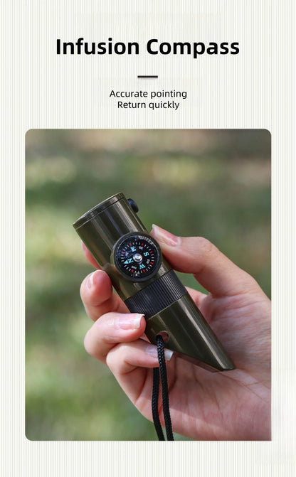 Multi-Function Survival Whistle with Compass & Thermometer, Lightweight for Camping, Hiking & Outdoor Adventures