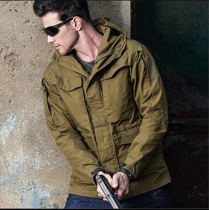 M65 UK Clothes Windproof Hunting Field Jackets Mens Winter/Autumn Waterproof Pilot Train Coat Hoodie Three Colors