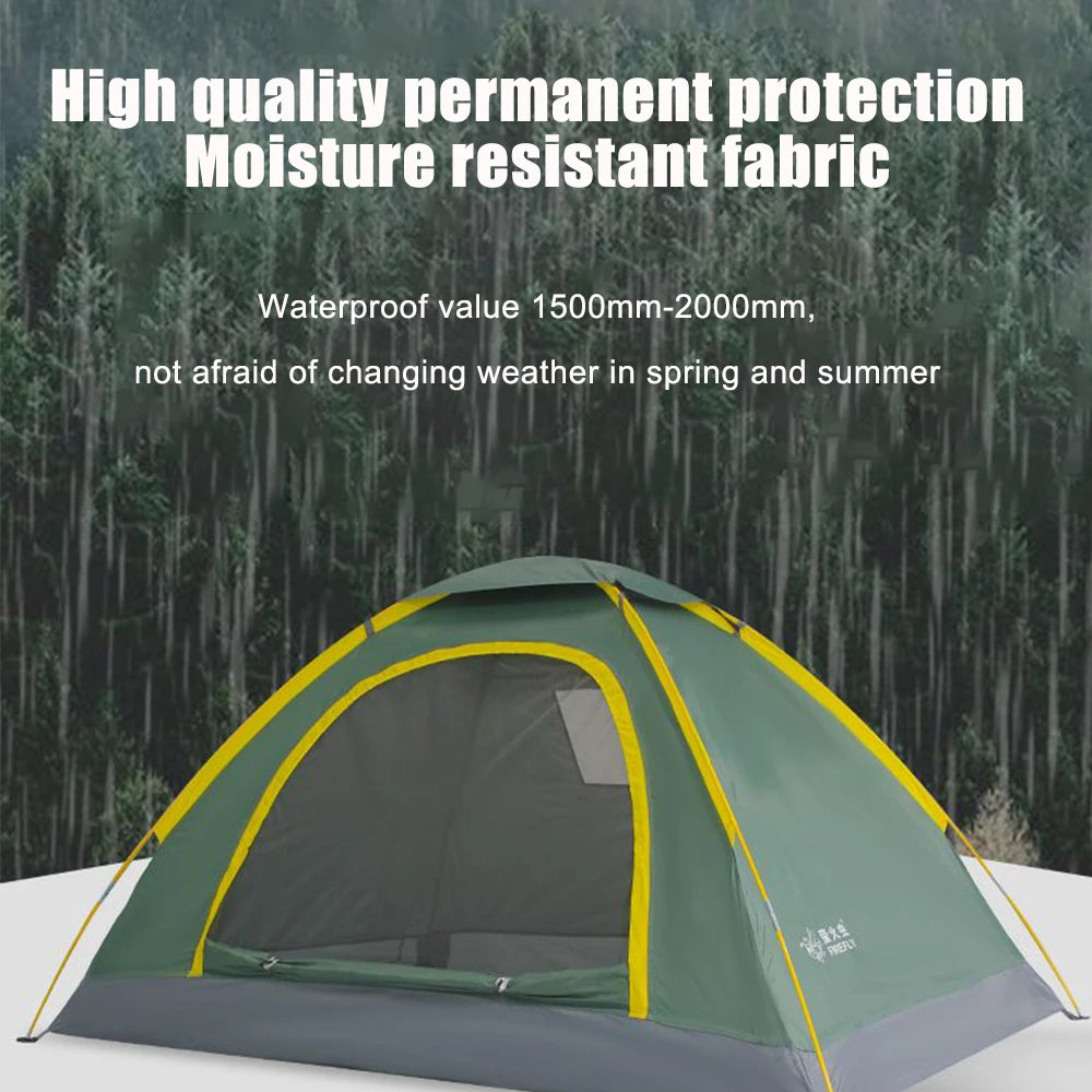 Fully automatic tent, outdoor manual setup, outdoor camping, thickened rain and sun protection, indoor warmth, beach park