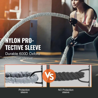 1.5-Inch x 30-Ft Battle Rope for Home Gym Strength Training Fitness Workout Portable Accessory