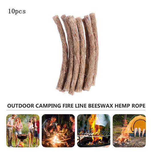 Outdoor Camping Ignition Line Rope Wood Burning Fireplace Ignition Hemp Rope Picnic Ignition Supplies