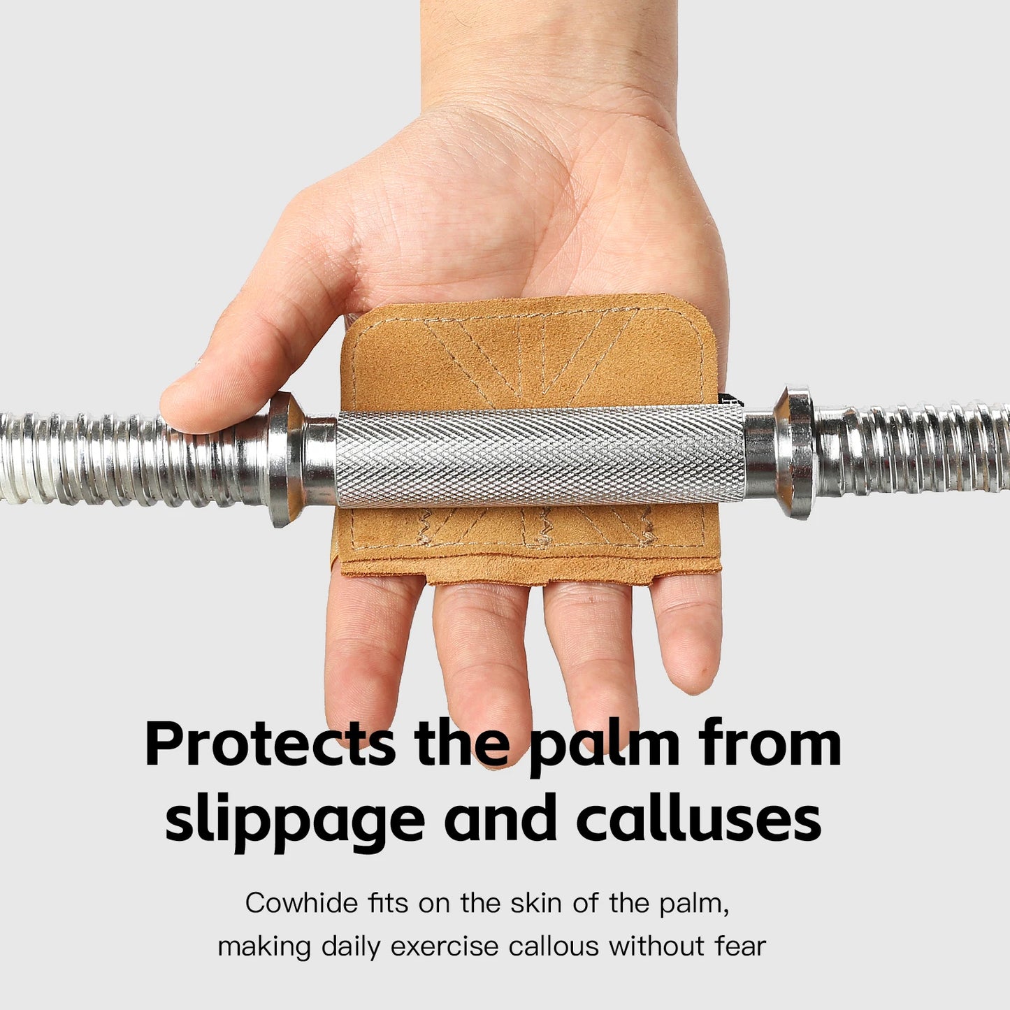 Cowhide weightlifting training gloves with palm protection for men's and women's fitness, gymnastics, grip strength, pull ups, a