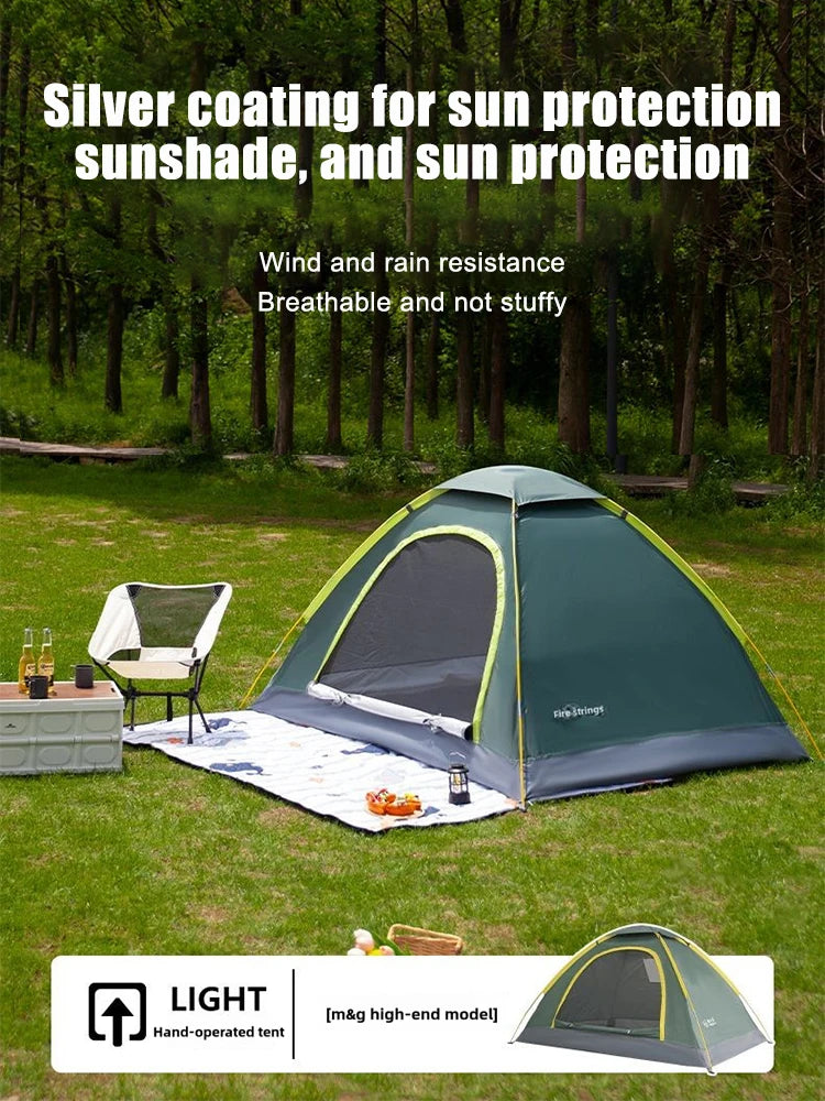 Fully automatic tent, outdoor manual setup, outdoor camping, thickened rain and sun protection, indoor warmth, beach park