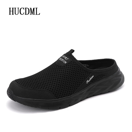 Sneakers Casual Shoes for Men Breathable Summer Lightweight Comfortable Black Slip-On Driving Walking Shoes Tenis Masculino