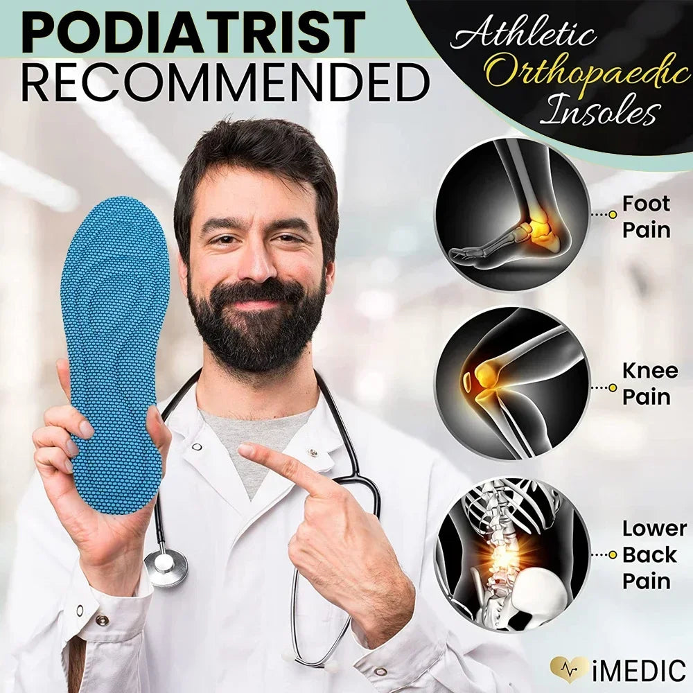 2/4pcs Memory Foam Orthopedic Insoles Shoes Men Women Nano Antibacterial Deodorization Insole Sweat Absorption Running Cushion