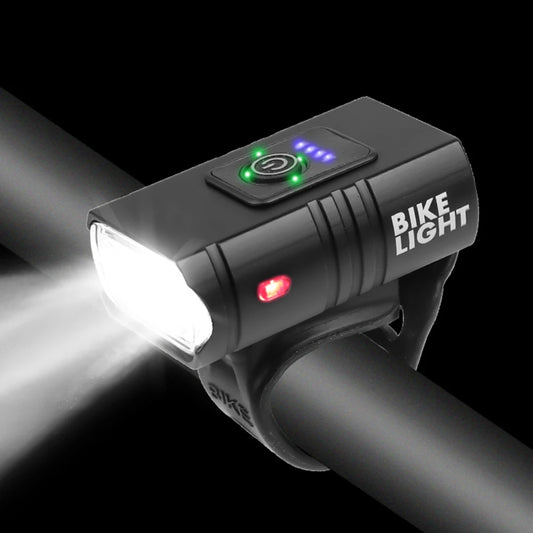 LED Bicycle Front Light 10W 6 Modes USB Rechargeable Mountain Road Bike Front Lamp Waterproof Cycling Equipment