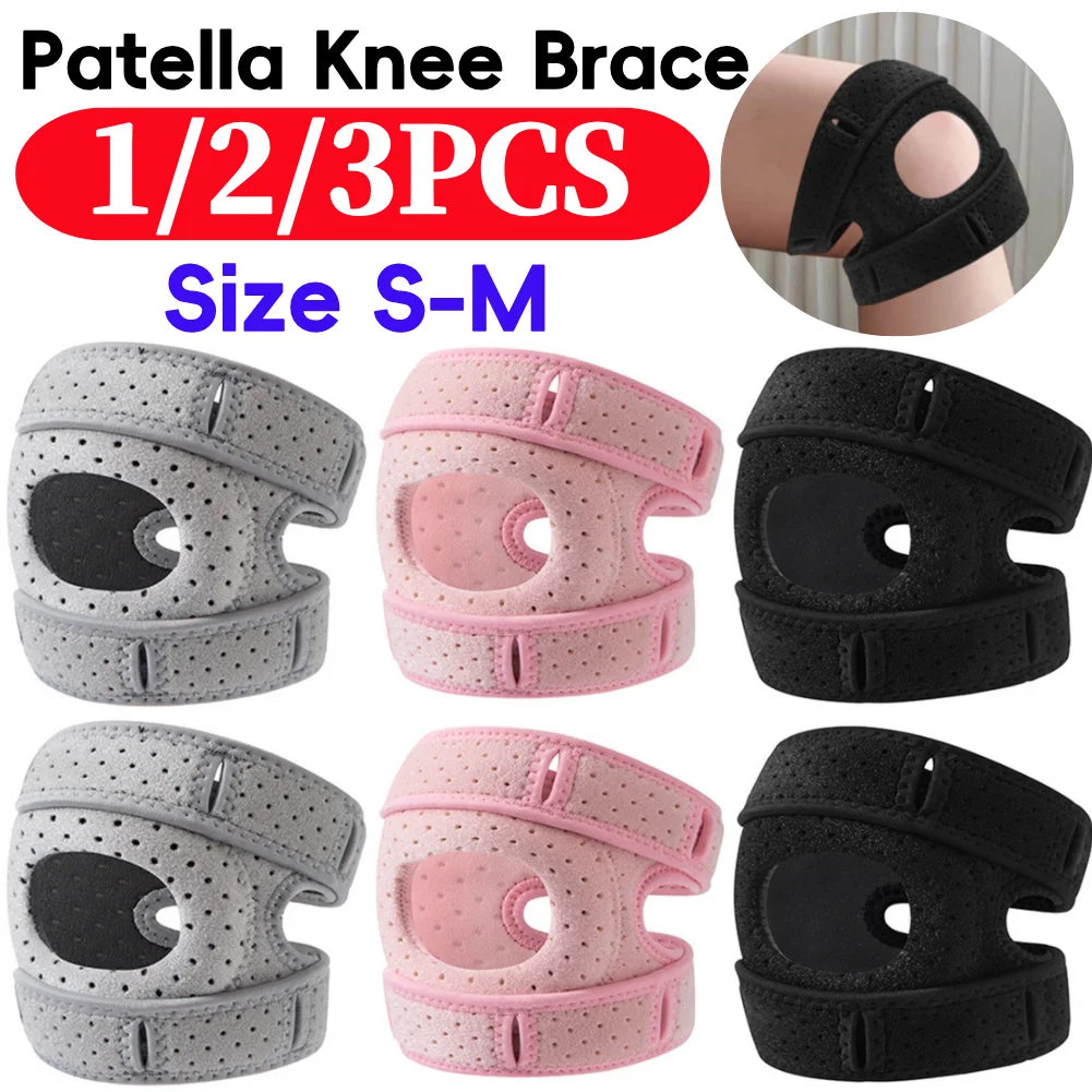1/2Pcs Kneepad Stabilizer Fitness Knee Pads Adjustable Compression Knee Support Brace Open Patella Support Strap for Workout