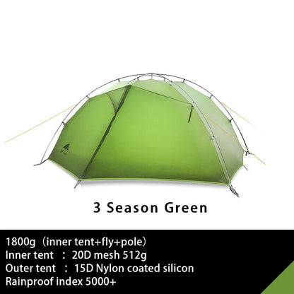 FLAME'S CREED TAIJI 2 15D Nylon Camping Ultralight Tent Outdoor 2 Persons 3/4 Season  Double Layer Camping  Hiking Tents