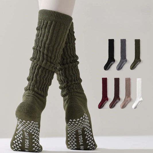 Yoga Socks Solid Color Professional Silicone Non-slip Pilates Socks Stockings Women Casual Cotton Breathable Dance Sports Socks