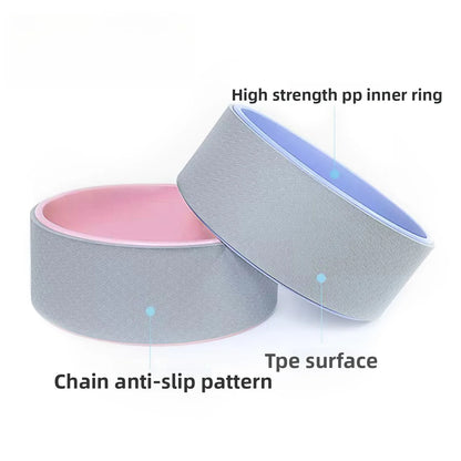 TPE Yoga Wheel - High-Density Eco-Friendly Fitness Equipment for Pilates Backbend Support Massage and Relaxation Pilates Yoga