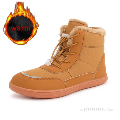 2024 women's barefoot snow boots warm snow boots outdoor hiking shoes winter fur ankle boots women's boot Barefoot Ankle Boots