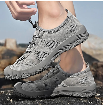 Summer Men Outdoor Shoes For Hiking Tourism Trekking Walking Sneakers Climbing Mountain Trail High Quality