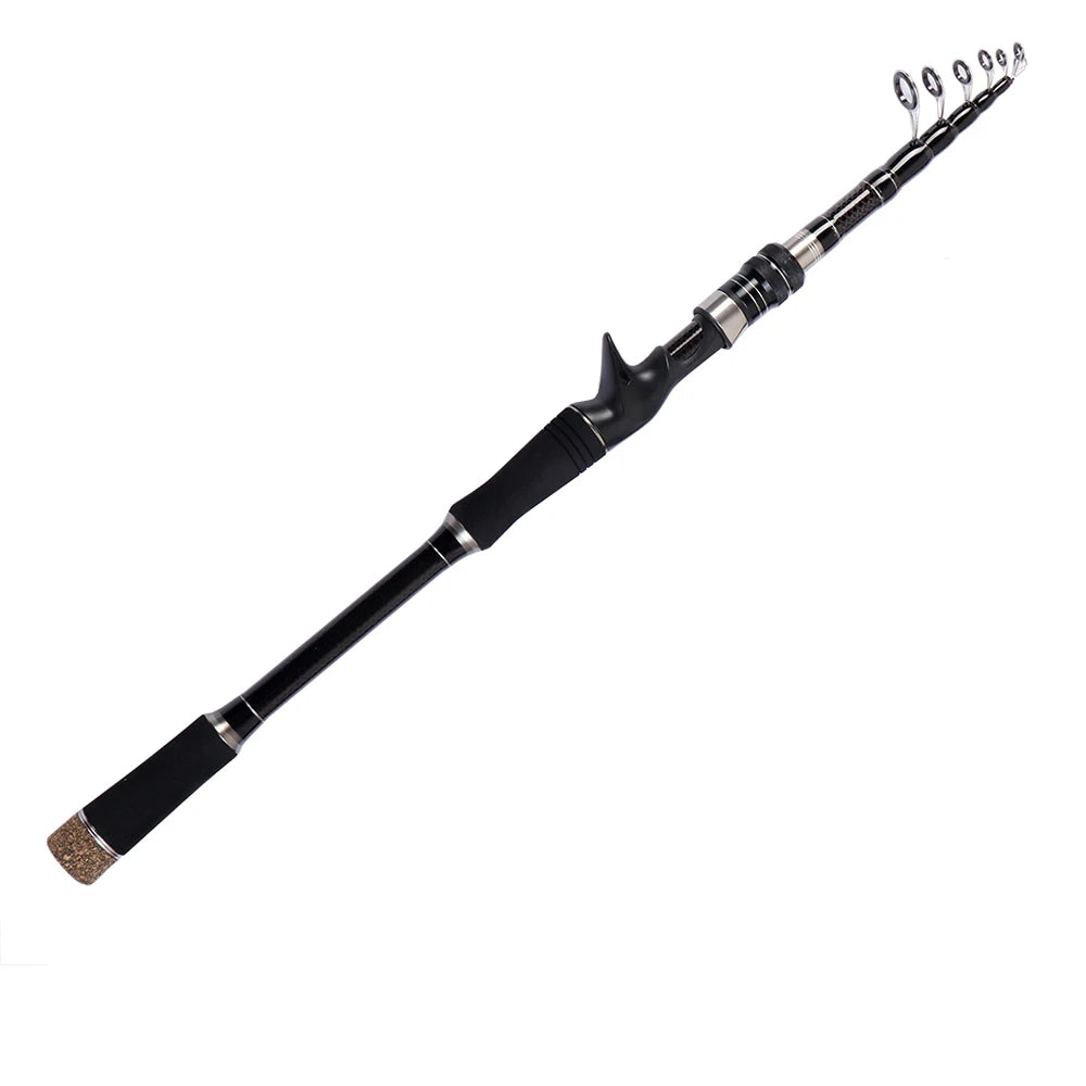 1.8M 2.1M 2.4M 2.7M 3.0M Portable Telescopic Fishing Rod Carbon Fiber Spinning/Casting Fish Rod Tackle