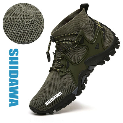 New Men's Non-slip Fishing Shoes Outdoor Sports Breathable Hunting Boots Mesh Quick-drying Upstream Shoes Cycling Shoes Sneakers