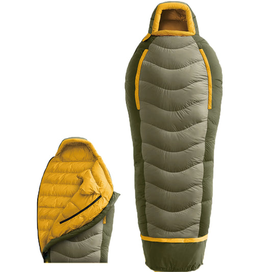 wholesale ultra light and compact portable waterproof camping duck cold weather goose downsleeping bag