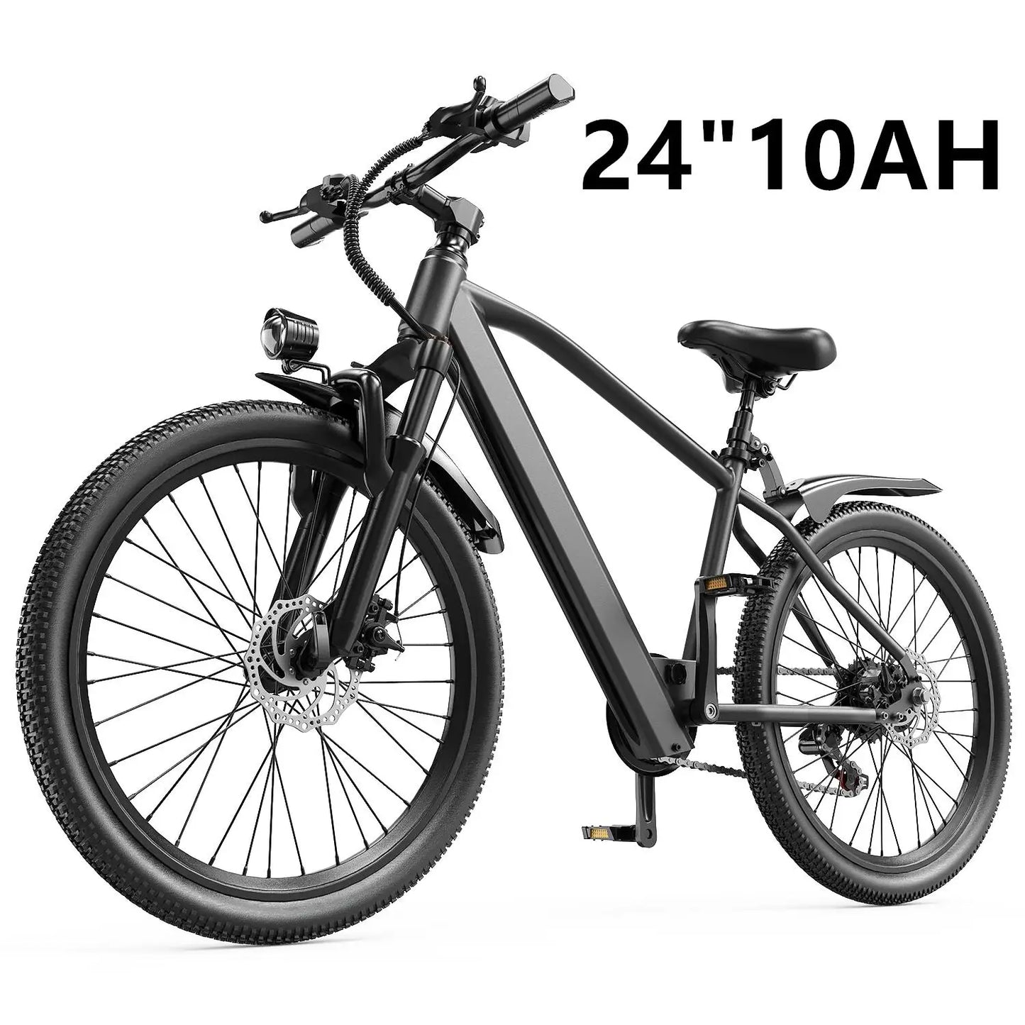 26" 24" Electric Motorcycles Mountain Bike for Adults 36V 374Wh/468Wh Battery,500W Motor Bicycle, 21-Speed 30 Miles Range Ebikes