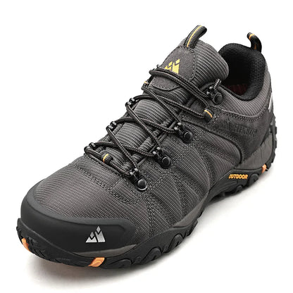 HIKEUP Non-slip Men Hiking Shoes Breathable Outdoor Wear Resistant Splashproof Climbing Men Sneaker Tourism Mountain Shoes