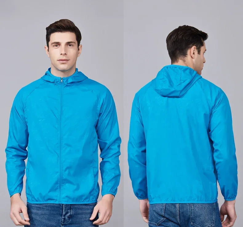 Camping Waterproof Jacket Men Women Windbreaker Men Raincoat Rain Jacket Men Waterproof Hiking Climbing Clothes Sun Protection