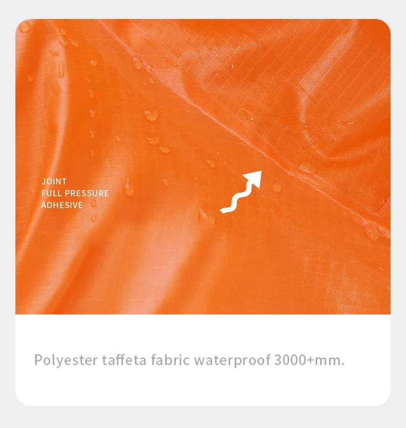 YANBIGUO 3-In- 1pc Multifunctional Lightweight Rain Poncho with Hood - Outdoor Camping Tent Mat, Hiking and Cycling Rain Cover