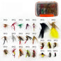 120pcs Fly Fishing hook Lures Kit Flies Dry Wet Nymph Streamers Fly Assortment With Fly Box Fly Fishing Assortment For fishing