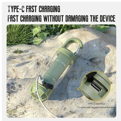 1000LM Super Bright Outdoor Hiking Fishing Tent Lamp 1200mAh Rechargeable Dual Light Source Tent Light Outdoor Camping Lantern