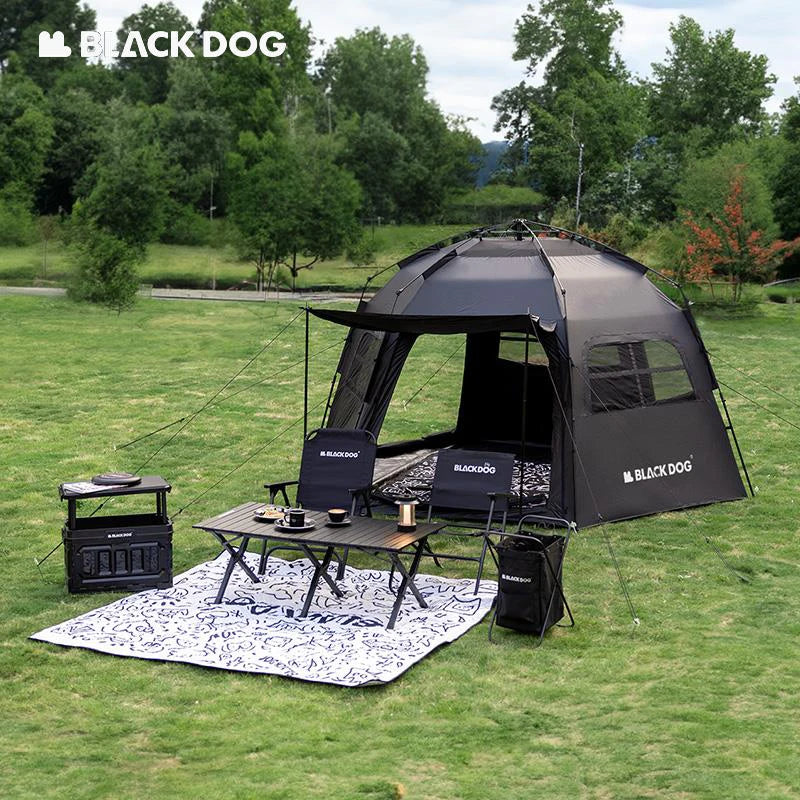 Naturehike Blackdog Automatic One-touch Tent Outdoor Camping Hexagonal Dome Tent Quick Open Waterproof Black Coated Sunscreen