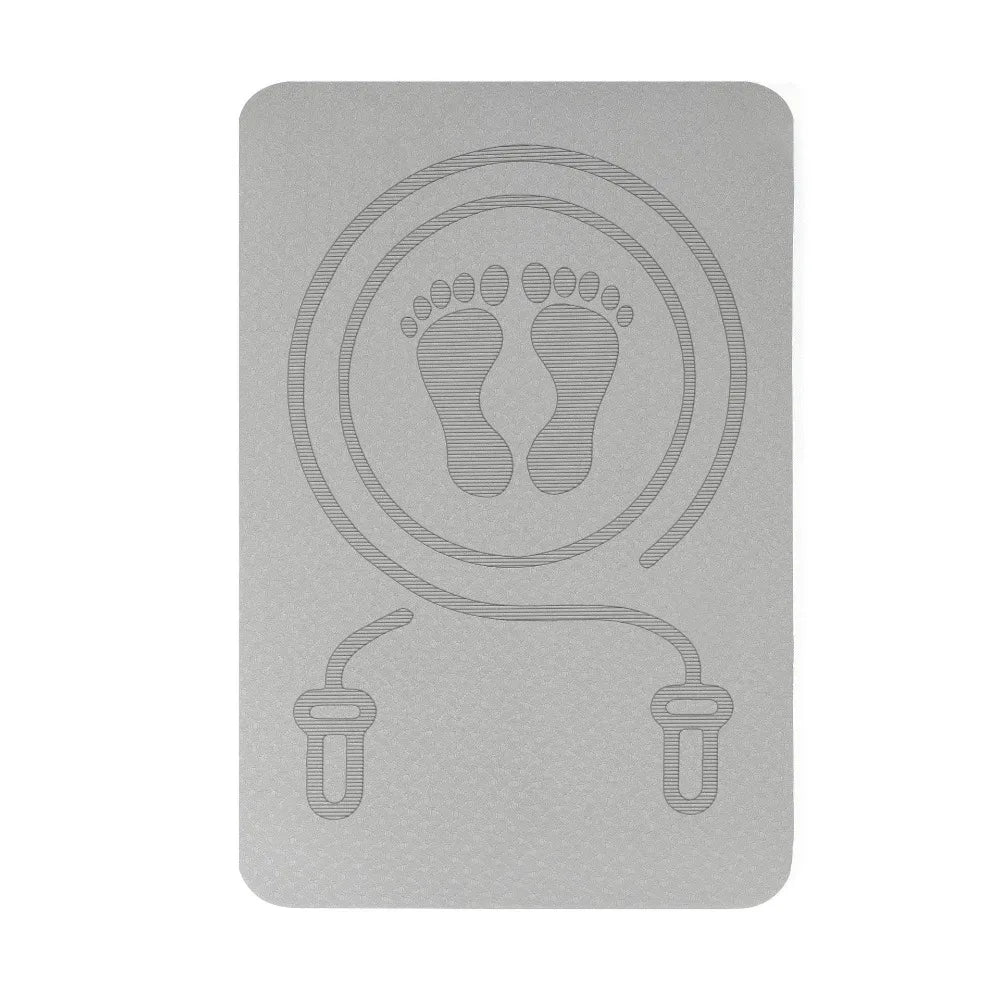 Anti-noise Jump Rope Mat Cushioning TPE Yoga Fitness Mats with Position Line Sweat Proof Skipping Mat Pilates Exercise