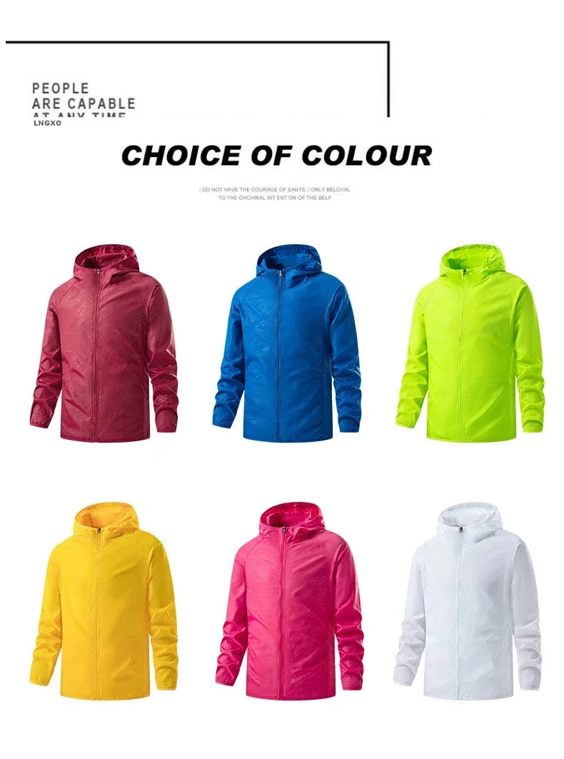 Camping Waterproof Jacket Men Women Windbreaker Men Raincoat Rain Jacket Men Waterproof Hiking Climbing Clothes Sun Protection