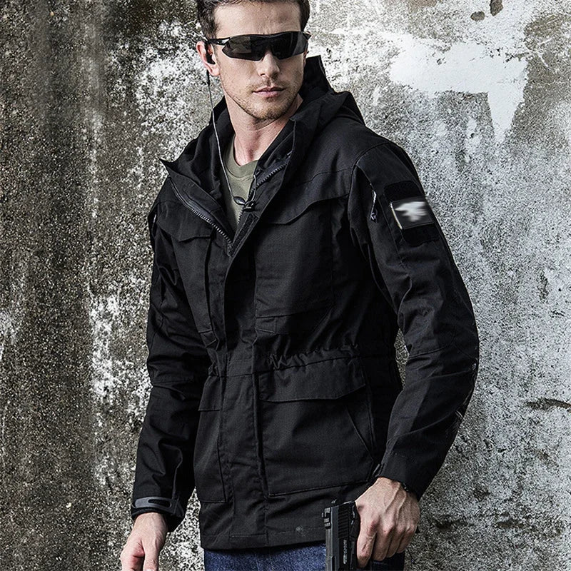 M65 UK Clothes Windproof Hunting Field Jackets Mens Winter/Autumn Waterproof Pilot Train Coat Hoodie Three Colors