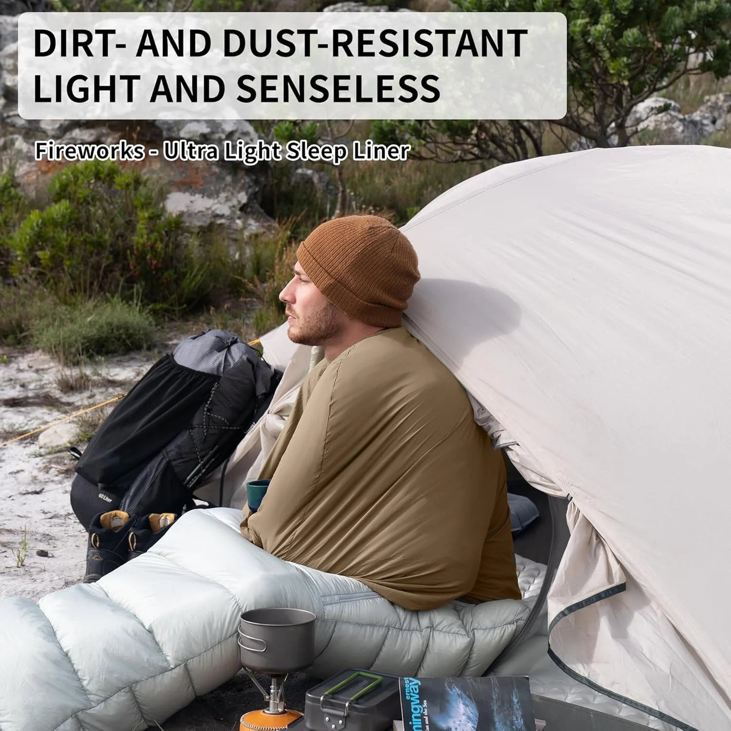 1 PC Ultra Lightweight Washable Sleeping Bag With Lightweight Adult Travel Bed Sheet Lining For Camping Hotels And Youth Travel