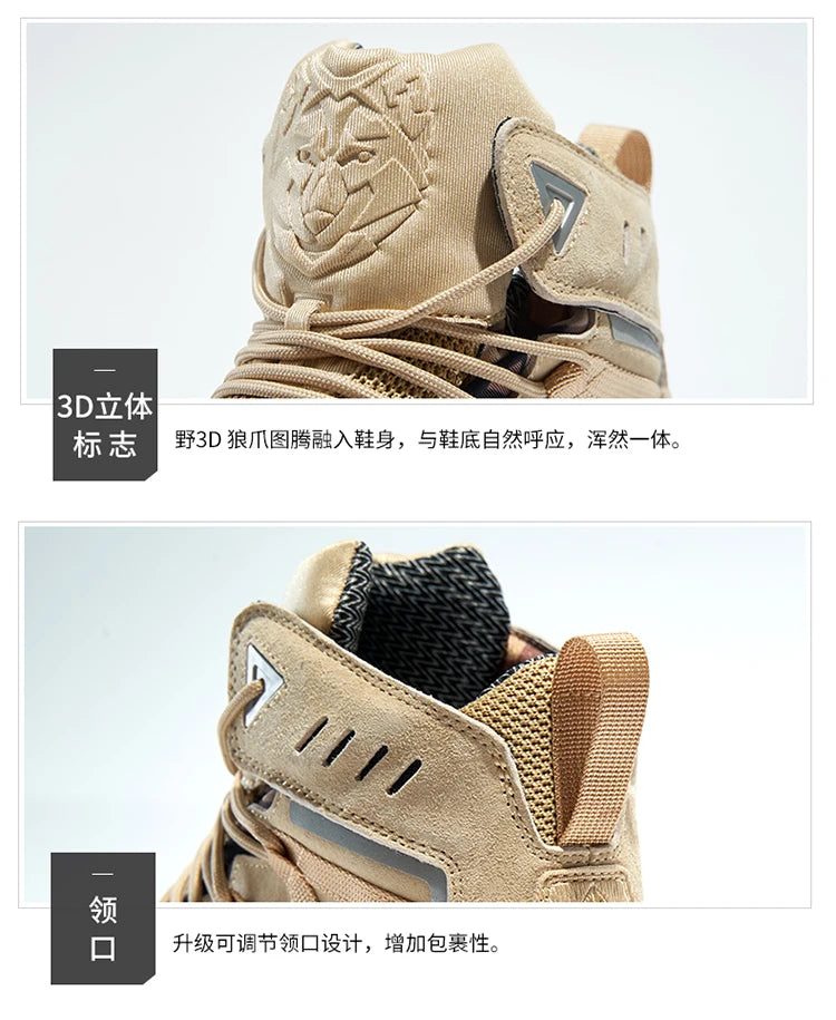 RAX Men Hiking Shoes Mid-top Waterproof Outdoor Sneaker Men Leather Trekking Boots Trail Camping Climbing Hunting Sneakers Women