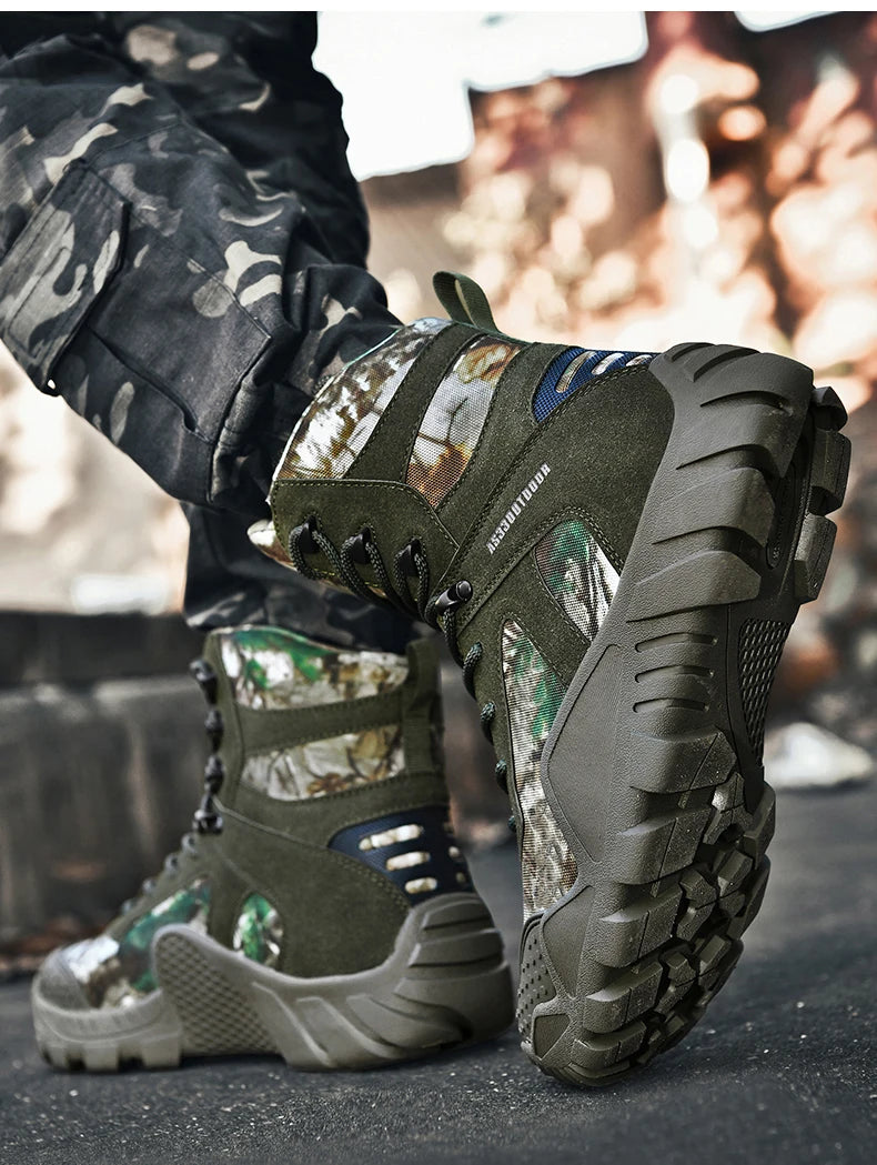 Men's waterproof hiking boots, lightweight outdoor work boots, stylish and durable hiking boots