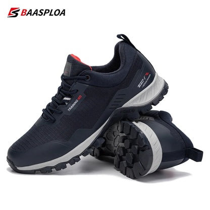 Baasploa New Man's Hiking Shoes Fashion Waterproof Male Outdoor Sneakers Comfortable Shoes Men Anti-Slip Wear-Resistant Footwear