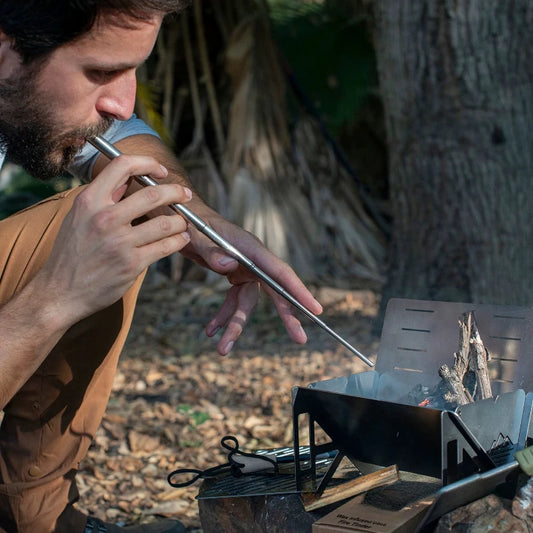 Stainless Steel Blowers Extend Firestick Fire Folding Gadgets for Fireplaces Firepots, Wood Stoves, Outdoor and Indoor Use