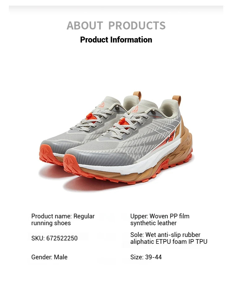 361 Degrees Yushan PRO Men Running Shoes Durable Hiking Cushioning Breathable Non-slip Outdoor Jogging Male Sneakers 672522250