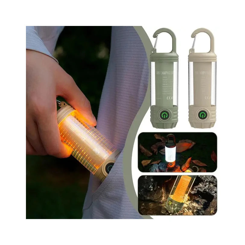 1000LM Super Bright Outdoor Hiking Fishing Tent Lamp 1200mAh Rechargeable Dual Light Source Tent Light Outdoor Camping Lantern
