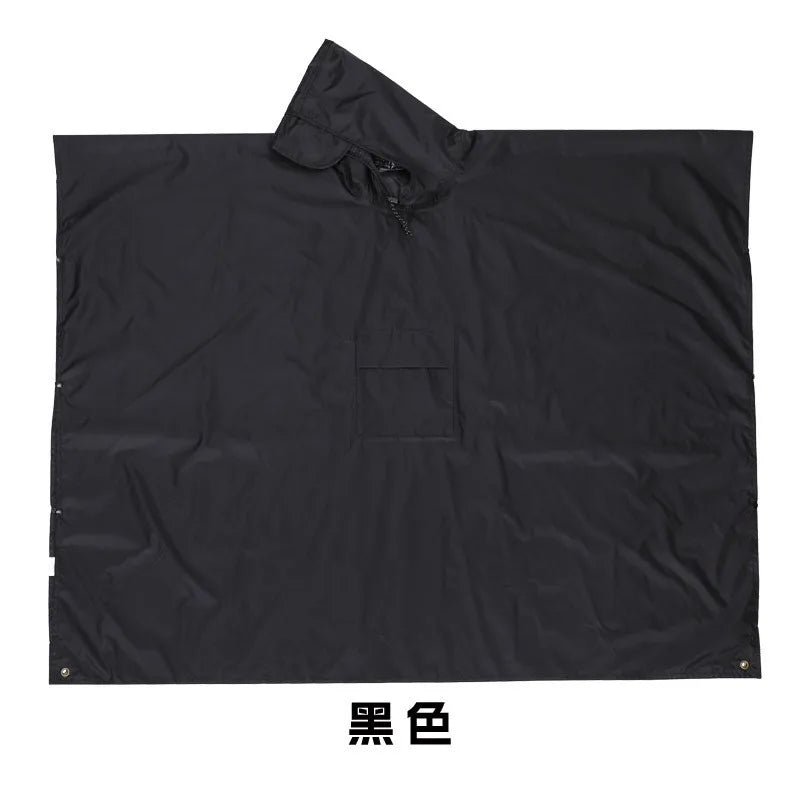 2025 Best-selling cross border three-in-one cloak raincoat adult outdoor hiking polyester multifunctional rain poncho