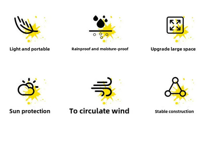 Fully automatic tent, outdoor manual setup, outdoor camping, thickened rain and sun protection, indoor warmth, beach park