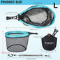 Foldable Fly Fishing Nets Portable Mesh Fishing Hand Net Outdoor Stream ABS Handle Dip Casting Landing Net Fishing Tools
