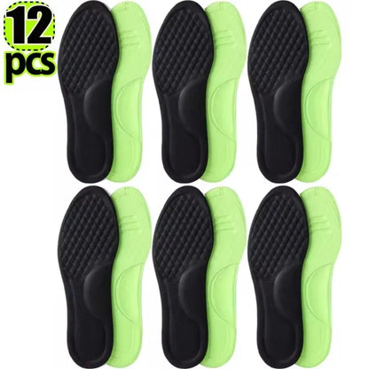 12/2pcs Soft Memory Foam Orthopedic Insoles Deodorizing Insole for Shoes Sports Absorbs Sweat Antibacterial Shoe Accessories